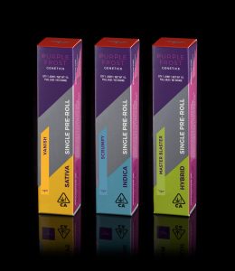 Purple Frost pre-roll packages